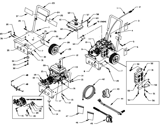 GENERAC 1043 parts breakdown